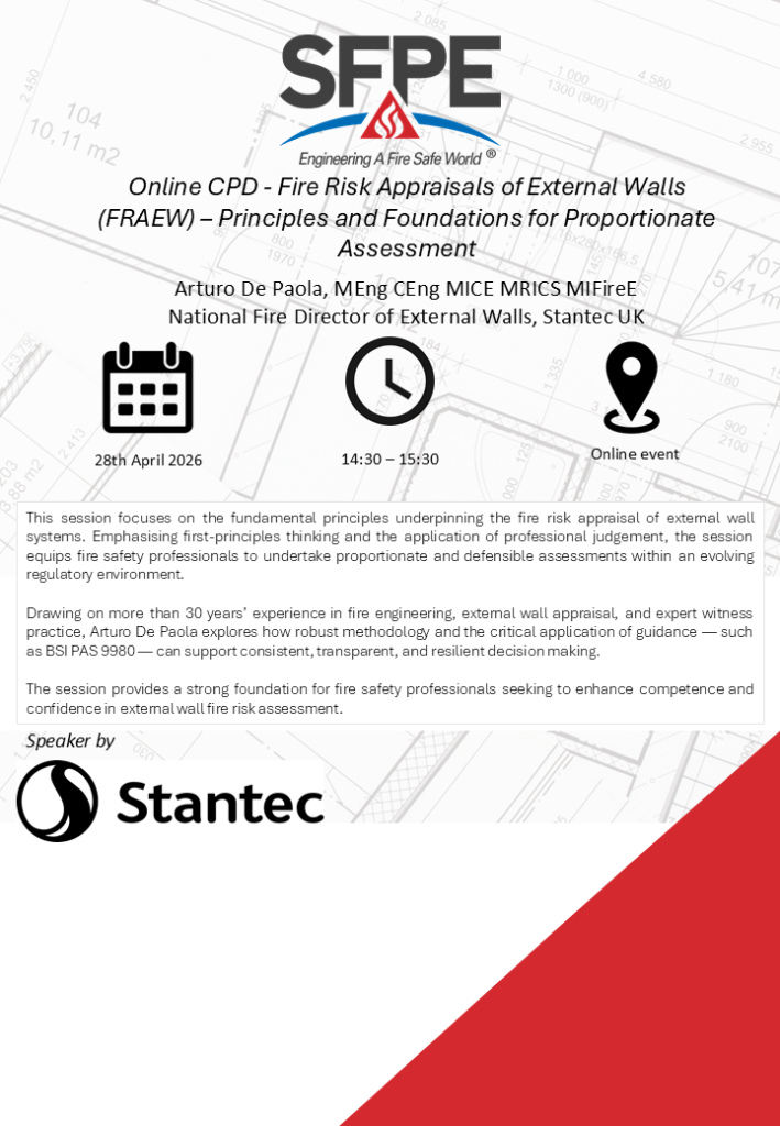 Online CPD – Fire Risk Appraisals of External Walls (FRAEW) poster